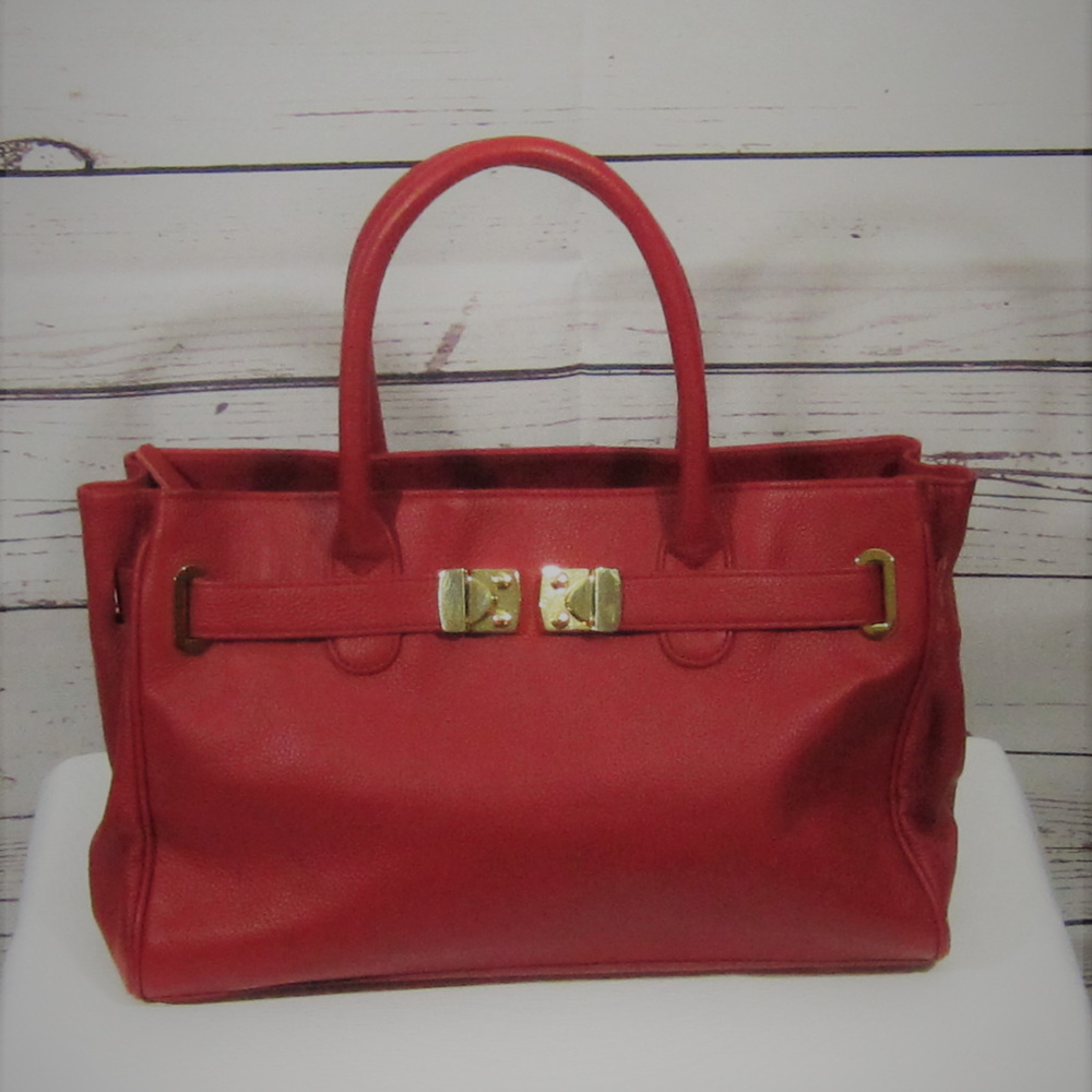 Onna Ehrlich Women's Leather Maya Tote Bag, Red